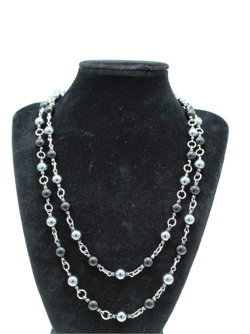DAVID YURMAN Cable Link
Hematite & Onyx, 925 Sterling Silver Necklace, 40” Long